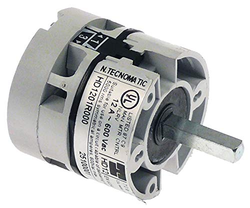 Conmutador unipolar alcance contactos 12 A 250 V – máx. 60/75 °C perno cuadrado 5 x 5 elfamo Komel Repaas ascaso Gev artículo en chisko it: 654983