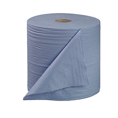 Connect B2B340 - Pack de 2 rollos de papel para limpiar, 400 m, color azul