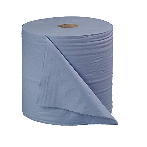 Connect B2B340 - Pack de 2 rollos de papel para limpiar, 400 m, color azul