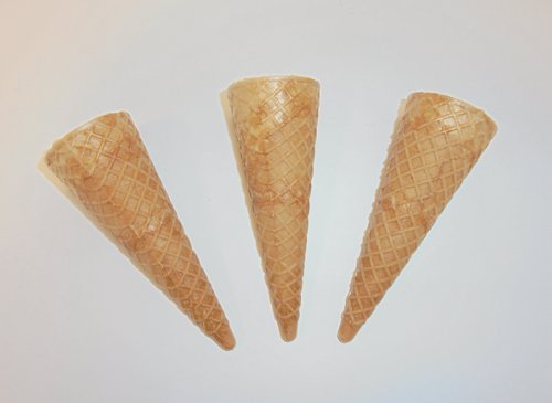 Conos para helado de barquillo, en caja, de oblea, para heladería, alto: 12 cm PZ 40