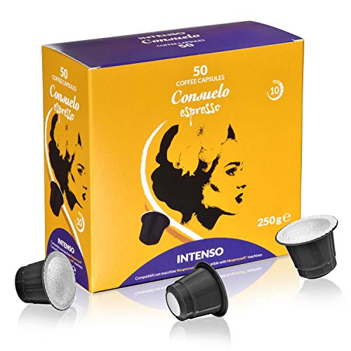 Consuelo - cápsulas de café compatibles con Nespresso* - Intenso, 50 cápsulas