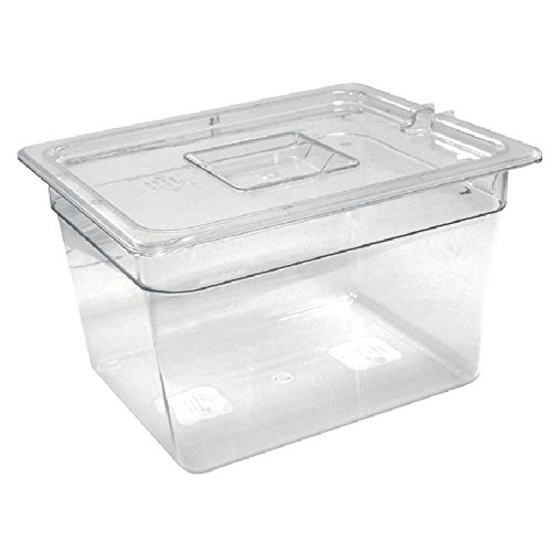 Contenedor mediano de Gastronorm Vogue (U231) de policarbonato, capacidad de 10,8L, 325 x 265 x 200 mm, transparente