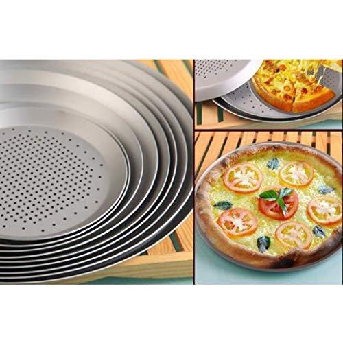 Continuer Suministros para Hornear 2 Bandejas for Hornear Pizza Redondas Bandeja for Pizza Horno Perforado Utensilios for Hornear Seguros 10 '' para Suministros para Entusiastas de la repostería