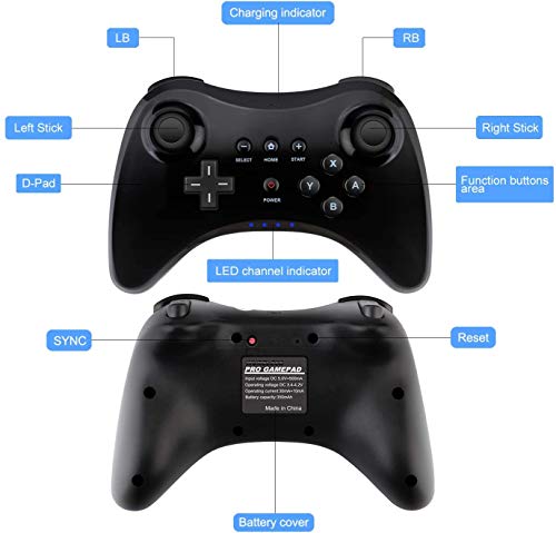 Controlador inalámbrico Gamepad para Nintendo Wii U Bluetooth Game Controller Joystick Gamepad