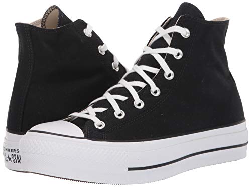 Converse Chuck Taylor CTAS Lift Hi, Zapatillas para Mujer, Negro (Black/White/White 001), 37.5 EU