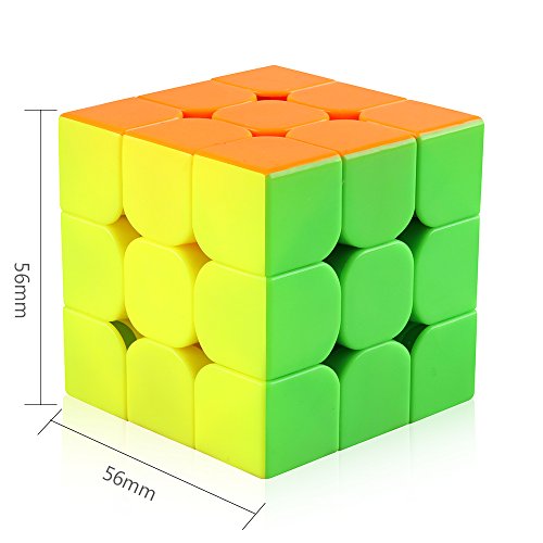 Coogam Chicos ciclones 3x3 Cubo de Velocidad magnética sin Etiqueta 3x3x3 Magic Puzzle Toy (versión FeiJue M)