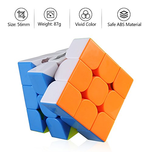 Coogam Chicos ciclones 3x3 Cubo de Velocidad magnética sin Etiqueta 3x3x3 Magic Puzzle Toy (versión FeiJue M)