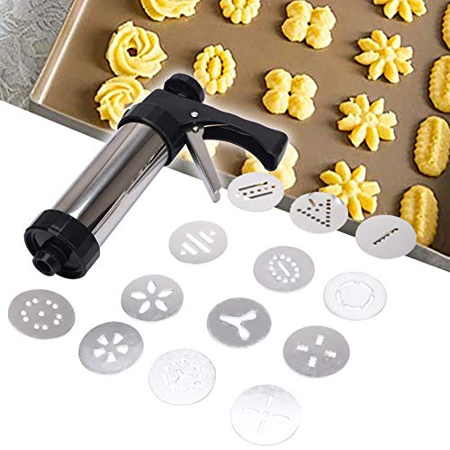 Cookie Press Gun, Cookie Maker Press Gun Kit MasterClass Set para hacer galletas y glaseado para decoraciones de pasteles (22 piezas)