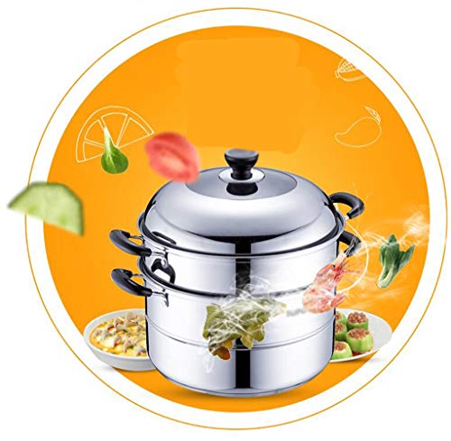 Cookware Engrosamiento de Vapor Pot, Camping empresarial Salas de Utensilios de Cocina China del Restaurante de comedores Escolares Olla de 30 cm de diámetro (Size : 30 * 30 * 34CM)