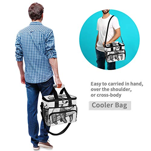 Cooler Box Lunch Bag Ice Pack Men Picnic Portable Cute Animal Panda Bear Bandolera