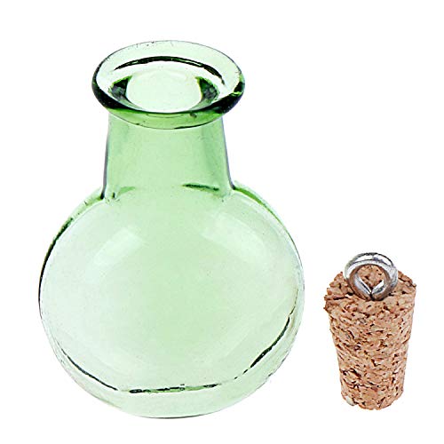 Coolty Mini Botellas de Cristal, Botella Deseen con Tapón de Corcho de Madera para Decoración Artesanal de Bricolaje