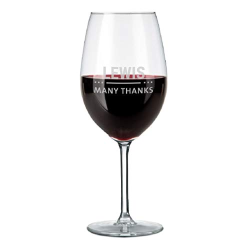 Copa de Vino Tinto Personalizada - Copa de Vino Tinto con Nombre Grabado: Personalizable con Texto, Diseños y Diferentes Tipos de Letras