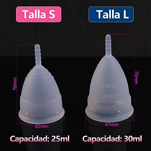 Copa Menstrual-copa menstrual más recomendada-Incluye una bolsa de regalo - Silicona suave reutilizable de grado medicinal