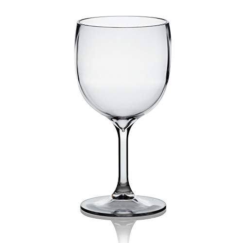 Copas de vino plastico plástico reutilizables vasos agua policarbonato irrompibles 26cl - Juego de 6 copas