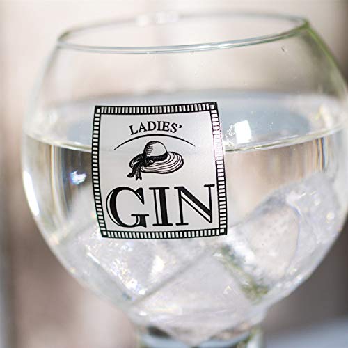 Copas para gin tonic Ladies & Gentlemen, igual cantidad para hombre y mujer, Transparente, 9.5cm (DIA) x 14.5cm (H)