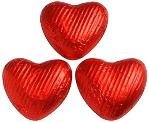 Corazones de chocolate rojo (pequeño) - Bolsa de 50