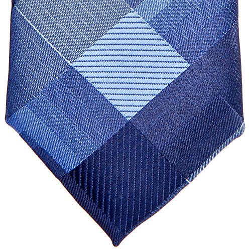 Corbata estrecha con patrón geométrico estilo vintage, de Retreez. Tela de microfibra. 5 cm de ancho de pala Azul azul Talla única