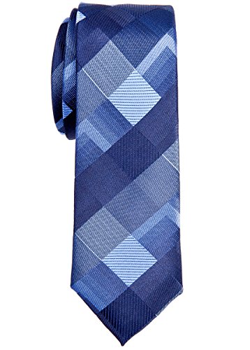 Corbata estrecha con patrón geométrico estilo vintage, de Retreez. Tela de microfibra. 5 cm de ancho de pala Azul azul Talla única