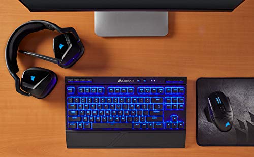 Corsair K63 Wireless - Teclado mecánico inalámbrico (Cherry MX Red, retroiluminación LED azul, QWERTY español), color negro [España]