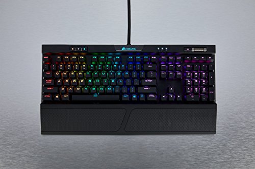 Corsair K70 RGB MK.2 Teclado Mecánico Gaming, Cherry MX Blue, Preciso y Audible, Retroiluminación Multicolor LED RGB, Estructura de Aluminio Anodizado, QWERTY Español, color Negro