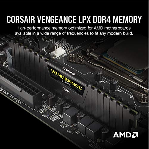 Corsair Vengeance LPX - Módulo de memoria XMP 2.0 de alto rendimiento de 16 GB (2 x 8 GB, DDR4, 3200 MHz, C16) color blanco