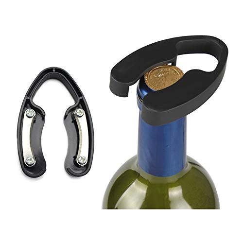 Cortacápsulas para botellas de vino con imanes, cortador de mano de 4 ruedas, 1 unidad, HJGZQ, negro