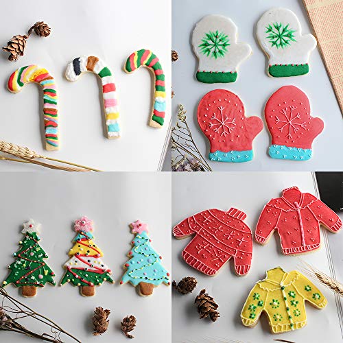 Cortador de galletas de Navidad Moldes para Galletas Navidad de 9 piezas de árbol de Navidad, hombre de jengibre, copo de nieve, ángel, renos saltando fondant acero inoxidable