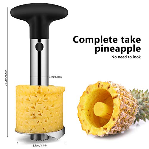 Cortador de Piña y pelador de piña de Acero Inoxidable, Herramienta para el hogar y la Cocina con Cuchilla Afilada para Anillos de Frutas dicadas, [Mejorada, Reforzada, Gruesa]