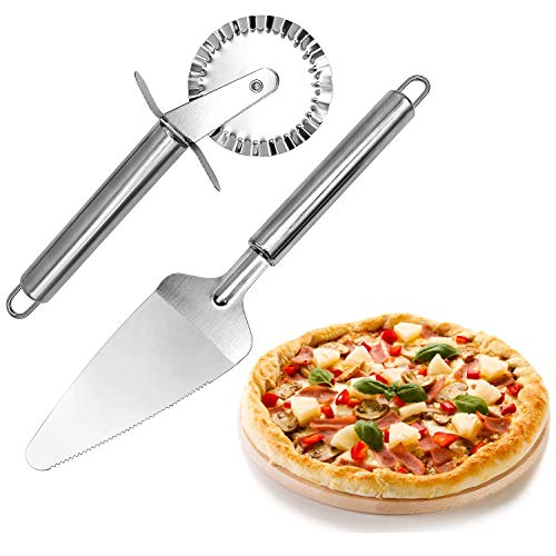 Cortador de Pizza,Cortapizzas de Acero Inoxidable,Fácil de Limpiar , Para Hornear Pizza y Pan Caseros