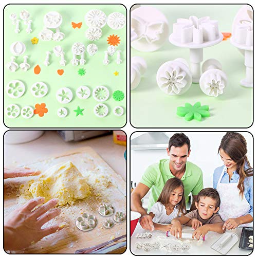 Cortadores Fondant, BETOY 33 piezas Cortador Fondant Expulsor para Fondant Tarta Moldes de Tartas para Decorar los Pasteles