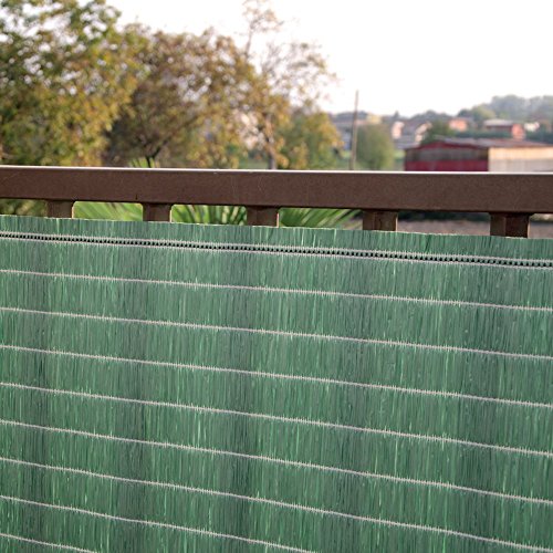 Cortina tipo arella de rafia sintética 150 x 300 cm para decoración de jardín, balcón, terraza (avana)