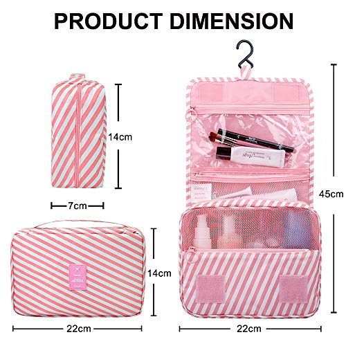 Cosmético Bolsa Paquete Almacenamiento Caso de Gran Capacidad Bra Toalla para Mujeres Niñas Viaje Baño con Colgado Bolso Paño de Impermeable