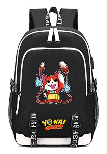 Cosstars YO-Kai Watch PuniPuni Juego Bolsa de Estudiante Mochila para Portátil con Puerto de Carga USB y Conector para Auriculares /1