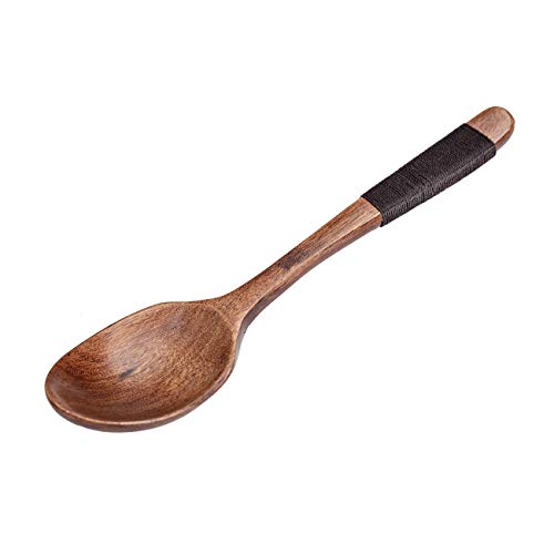 Cosyland Tenedor de cucharas de Madera, 3 Paquetes de cucharas, Cuchara de Sopa, Cuchara de café, vajilla ecológica con Funda