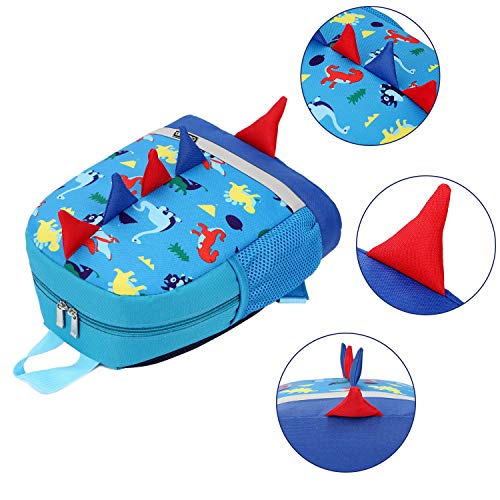 Cosyres Dinosaurios Mochila para Niños Infantil Guarderia Mochila Escolar (Azul Oscuro)