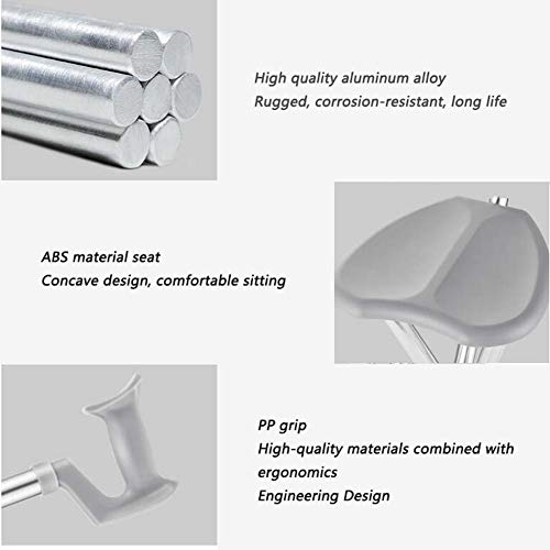 CPY-EX Heavy Duty bastón Que Camina de los Asientos, Bastón de los Asientos, de aleación de Aluminio de caña de heces Silla Muleta de los Asientos, Caminar Altamente Ajustable Palo