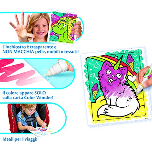 CRAYOLA COLOR WONDER - Set de álbum de colorear para niños: incluye álbum Vampirina, álbum Unicreatures, álbum blanco 30 hojas, 10 rotuladores Color Wonder, multicolor, 7472