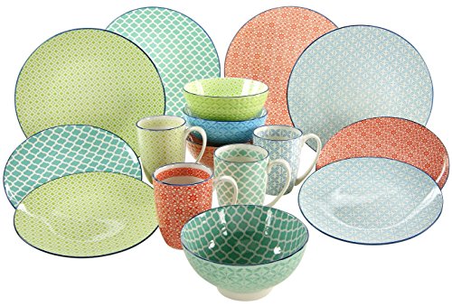 Creatable 17362- Vajilla de 16 piezas, multicolor