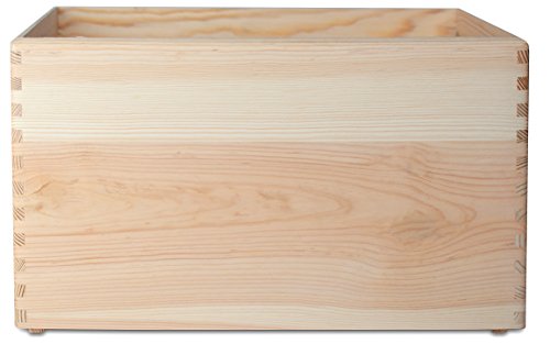 Creative Deco XXL Grande Caja de Madera para Decorar | 40 x 30 x 24 cm | Asas | Baúl Cofre para Decoupage Decorar Almacenar Fruta Documentos Objetos de Valor Juguetes Herramientas