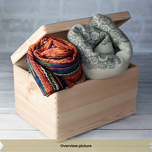 Creative Deco XXL Grande Caja Madera para Decorar con Tapa | 40 x 30 x 24 cm (+/-1cm) | Decoracion Almacenaje Herramientas Fruta Decoupage Documentos Objetos de Valor Juguetes