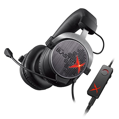 Creative Labs Sound BlasterX H7 Tournament Edition - Auriculares para Juegos (con Sonido Envolvente HD 7.1), Color Negro