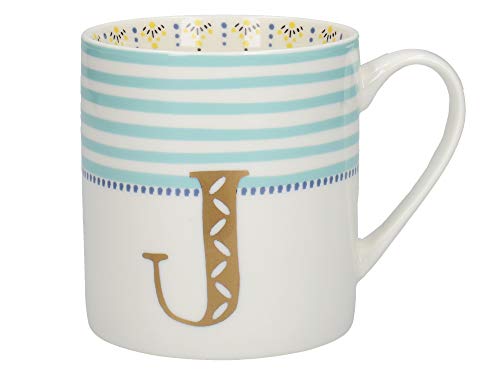 Creative Tops C000235 - Taza de desayuno (porcelana), diseño de letra J