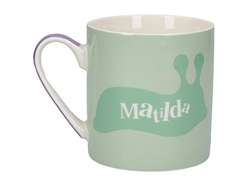 Creative Tops – Taza de Porcelana China Roald Dahl con Quentin Blake Matilda ilustración, Porcelana, Color Verde, 9,7 x 10,4 x 9,5 cm