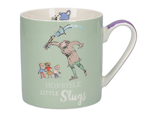 Creative Tops – Taza de Porcelana China Roald Dahl con Quentin Blake Matilda ilustración, Porcelana, Color Verde, 9,7 x 10,4 x 9,5 cm