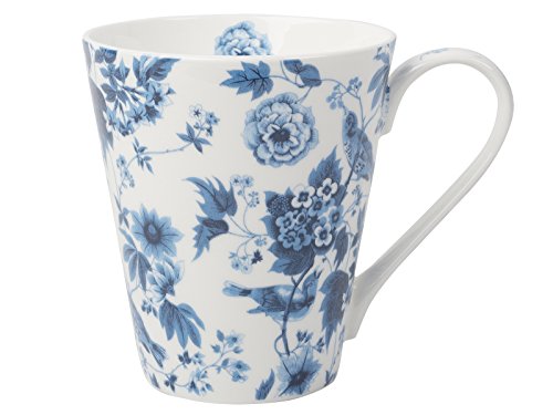 Creative Tops V and A - Taza (Porcelana de Ceniza de Hueso), diseño Floral, Color Blanco