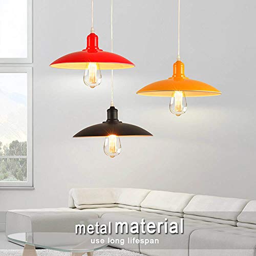 Creatividad Lámpara de Techo Metal E27 Lámpara de araña Simple Retro Hierro Colgante de Luz para Dormitorio Sala Comedor Estudiar Restaurante,Amarillo