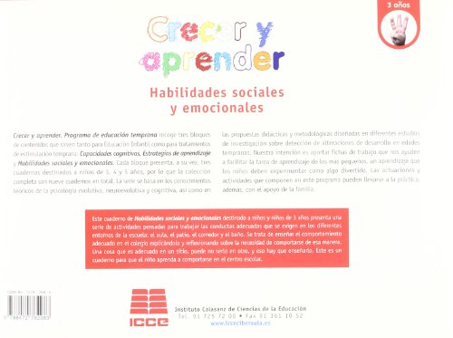 Crecer y aprendrer, habilidades sociales y emocionales, 3 años. Programa de educación temprana