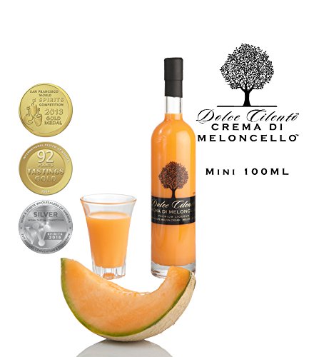 Crema de Meloncello Licor - Dolce Cilento Licor de Crema de Melón Italiano (3 Medallas) (100ml)