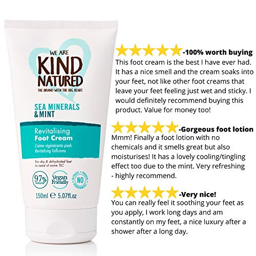 Crema revitalizante para pies Kind Natured Mar y menta 150 ml