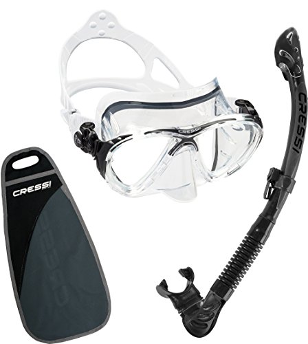 Cressi Big Eyes Evolution & Kappa Ultra Dry Schnorchel - Pack de snorkel (tubo y gafas), color negro